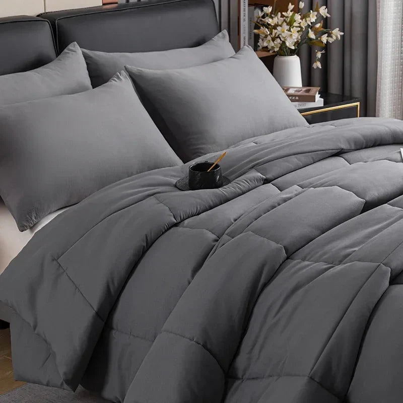 DecorBites™ King Size Quilted Comforter: Soft, Breathable, Durable, Machine Washable Blanket