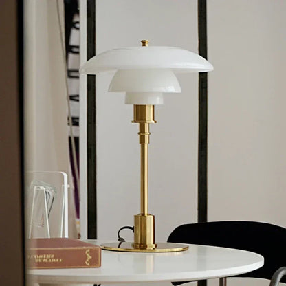 DecorBites™ Glass Desk Lamp: Modern Danish Design for Living Room, Study, or Hotel Bedside