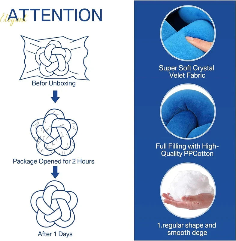 Blue Knot Ball Pillows