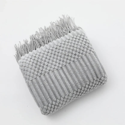 DecorBites™ Cozy Knitted Sofa Blanket - Winter Home Office Nap Comfort