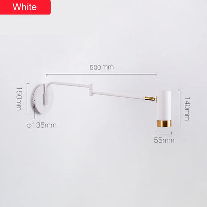 DecorBites™ Adjustable LED Swing Arm Wall Light Nordic Sconce Bedside Lamp