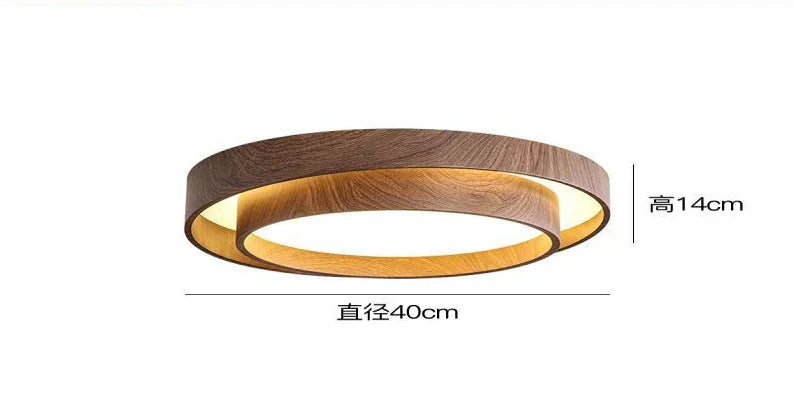 Wabi Sabi Walnut Ceiling Light