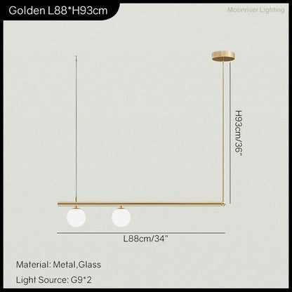 DecorBites™ LED Linear Hanging Lamp for Home Modern Minimalist Living Room Chandelier