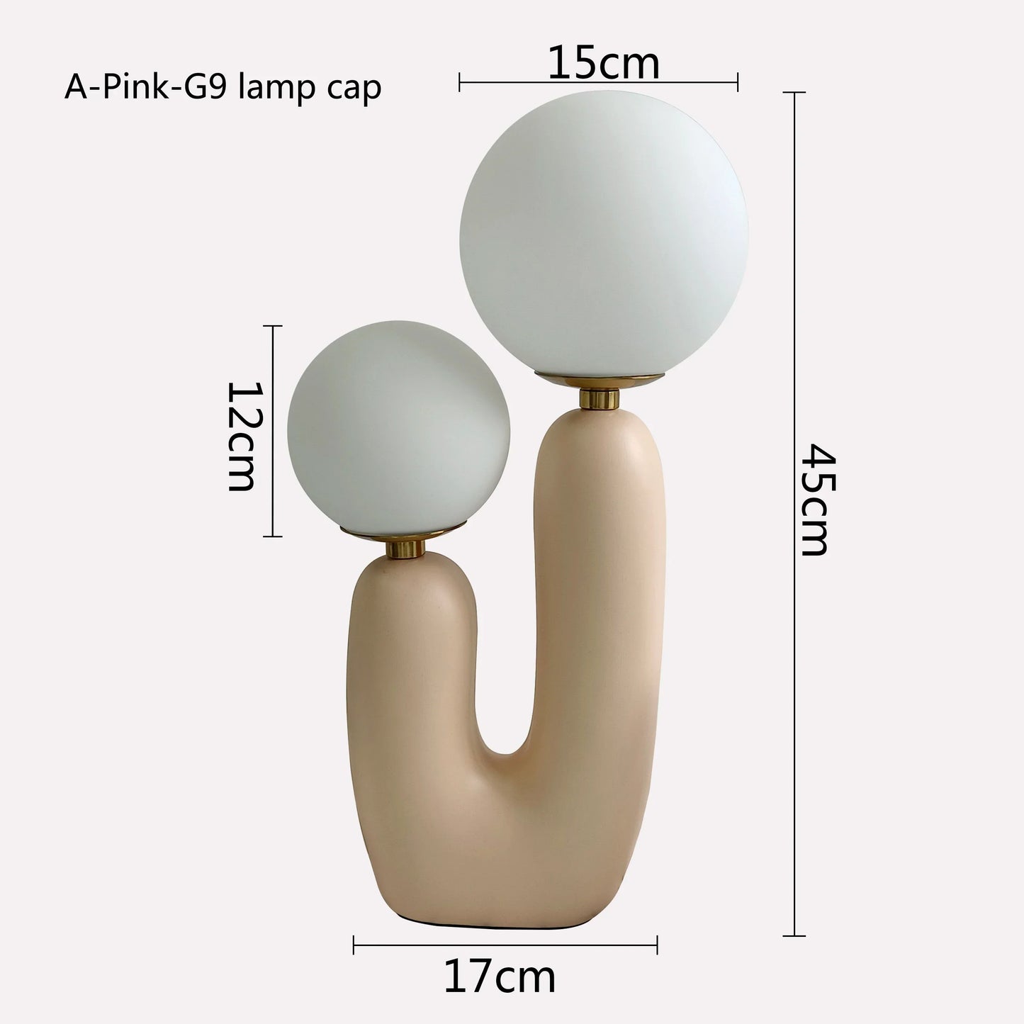 DecorBites™ Glass Ball LED Table Lamp: Green Pink Resin Nordic Style for Home Decor