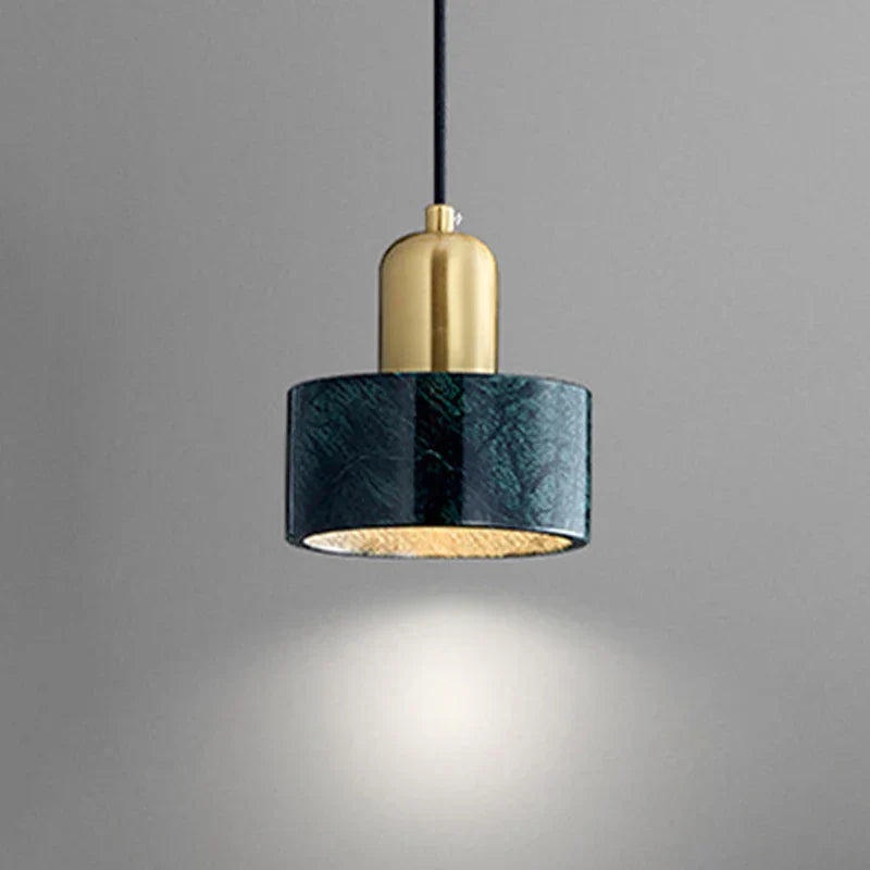 DecorBites™ Green Marble Pendant Light: Luxury Hanging Lamp for Dining Room, Bedside, Hotel.