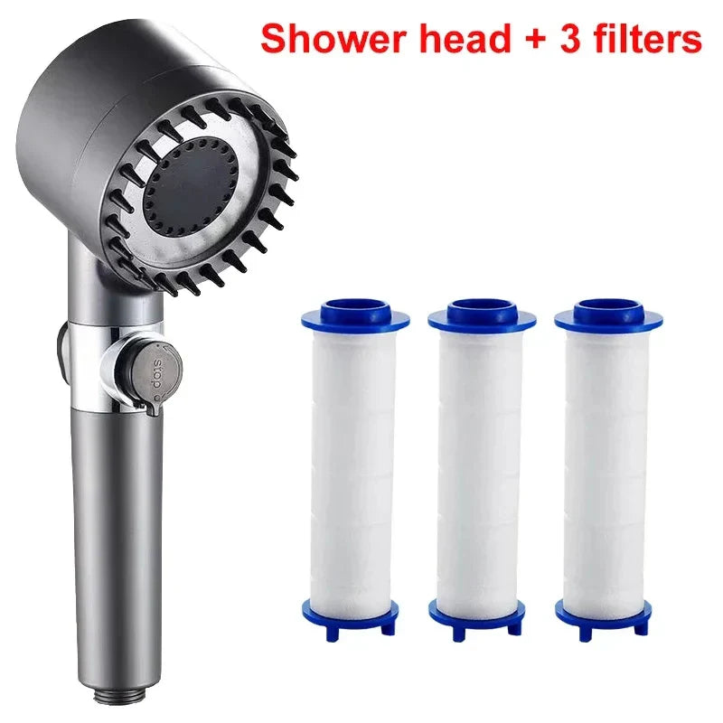 Chrome Filter Massage Showerhead