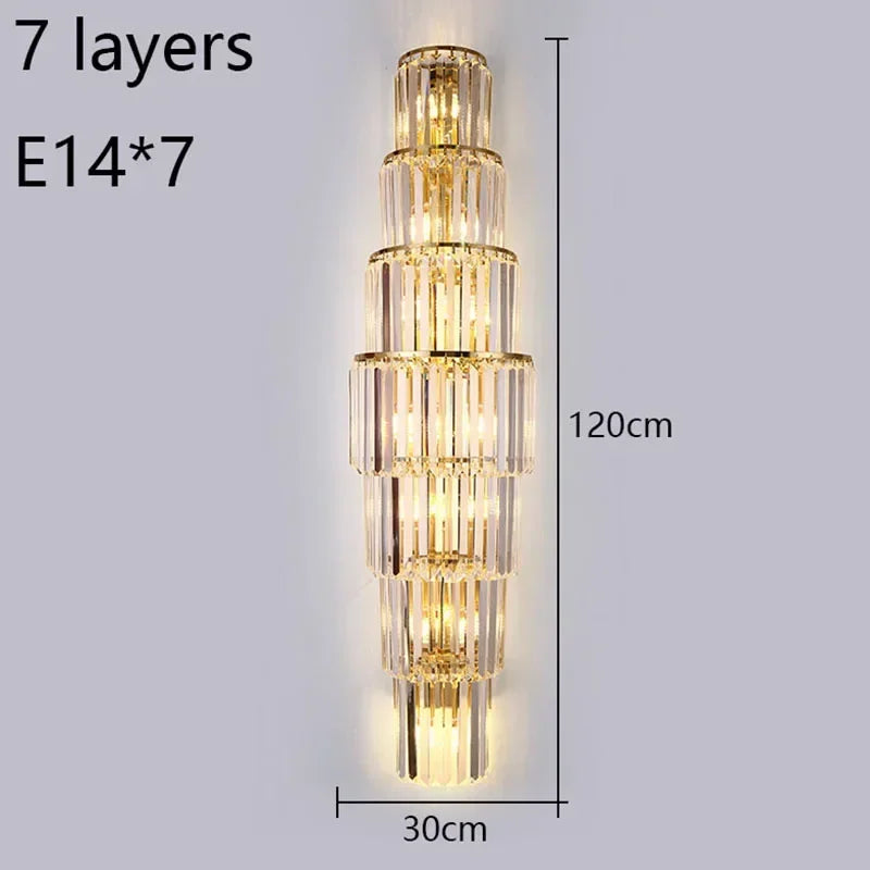 DecorBites™ Crystal Wall Lamp: Elegant Lighting Fixtures for Luxe Living Spaces