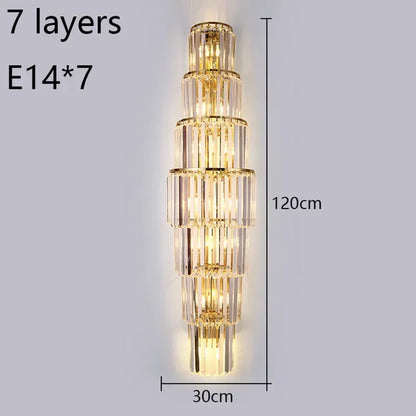 DecorBites™ Crystal Wall Lamp: Elegant Lighting Fixtures for Luxe Living Spaces