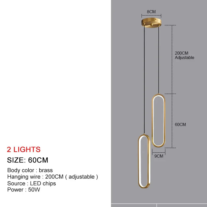 Sleek LED Pendant Chandelier