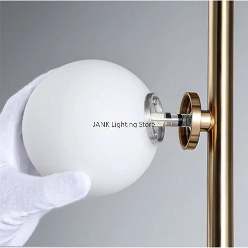 DecorBites™ Glass Ball Standing Lamp Set: Nordic Postmodern Minimalist Magic Beans Style