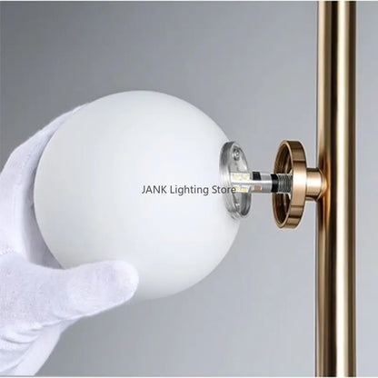 DecorBites™ Glass Ball Standing Lamp Set: Nordic Postmodern Minimalist Magic Beans Style