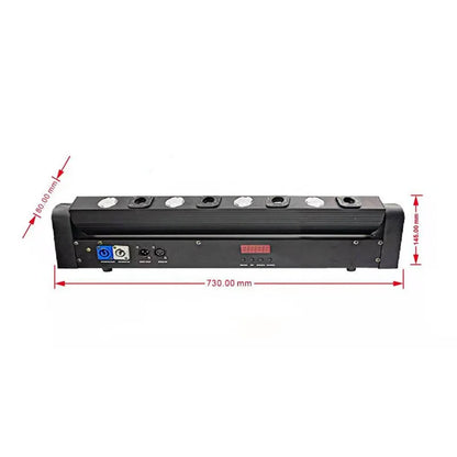 DecorBites™ 4 Eye Red 500mW Laser Light & 5W RGB LED Beam Bar