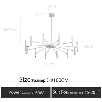 DecorBites™ LED Chandelier: Modern Nordic Design for Living Room, Bedroom, Office, Study - Home Décor Lighting