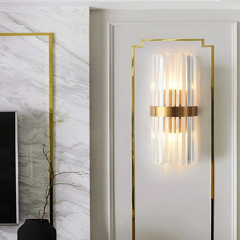 DecorBites™ Crystal Wall Lamp: Modern Luxury for Living Room, Bedroom, and Aisle