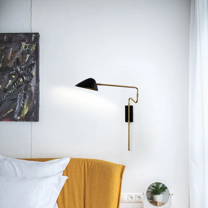 DecorBites™ Gold Rotatable LED Wall Lamp | Modern Nordic Rocker Arm Sconce