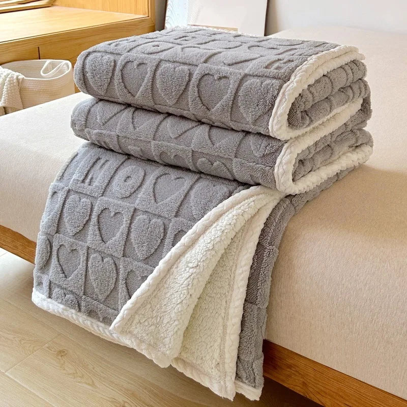 Floral Heart Fleece Blanket