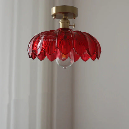 DecorBites™ Glass Industrial Pendant Light: Loft Style Fixture with Copper Socket for Home Decor