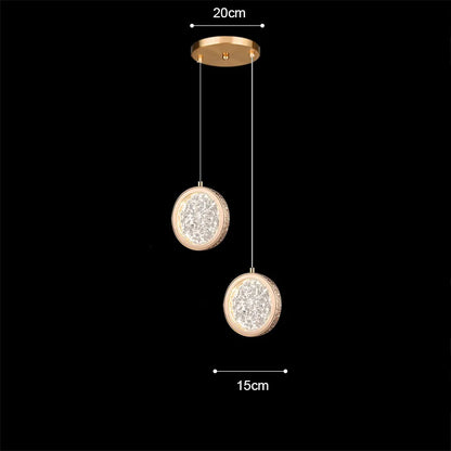 DecorBites™ Gold Acrylic LED Chandelier Pendant Light for Modern Nordic Home Decor