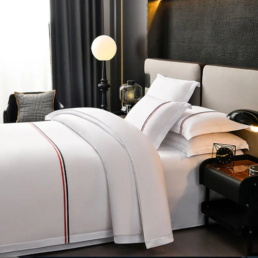 DecorBites™ Cozy Solid Color Bedding Set for Hotels and Homes.