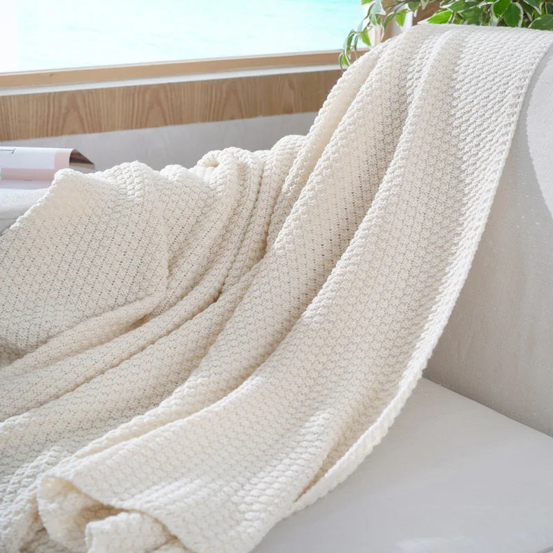Fringe Knit Sofa Throw