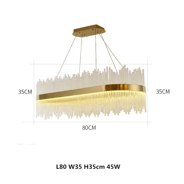 Gold Dimmable Crystal Pendant