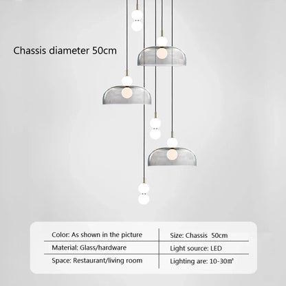 DecorBites™ Glass Ball Pendant Light: Modern Decor for Duplex Stairwells, Living Room, Bedroom