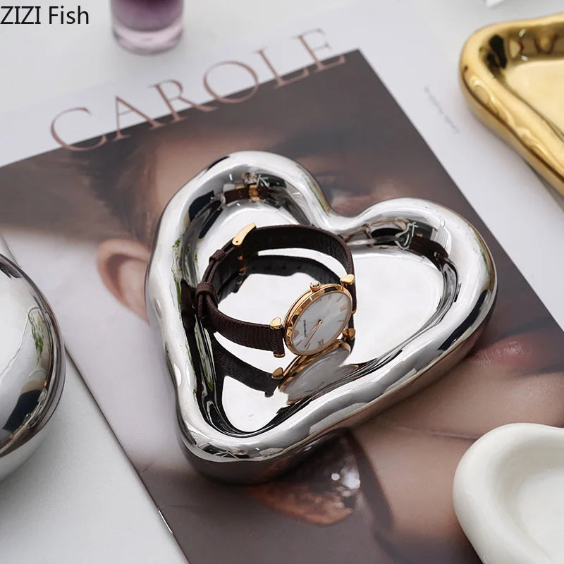Ceramic Heart Jewelry Tray