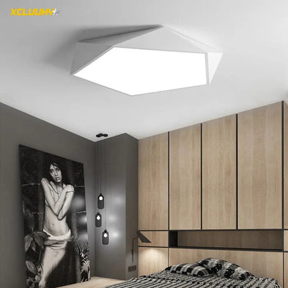 DecorBites™ Geometric LED Ceiling Lamp for Modern Spaces
