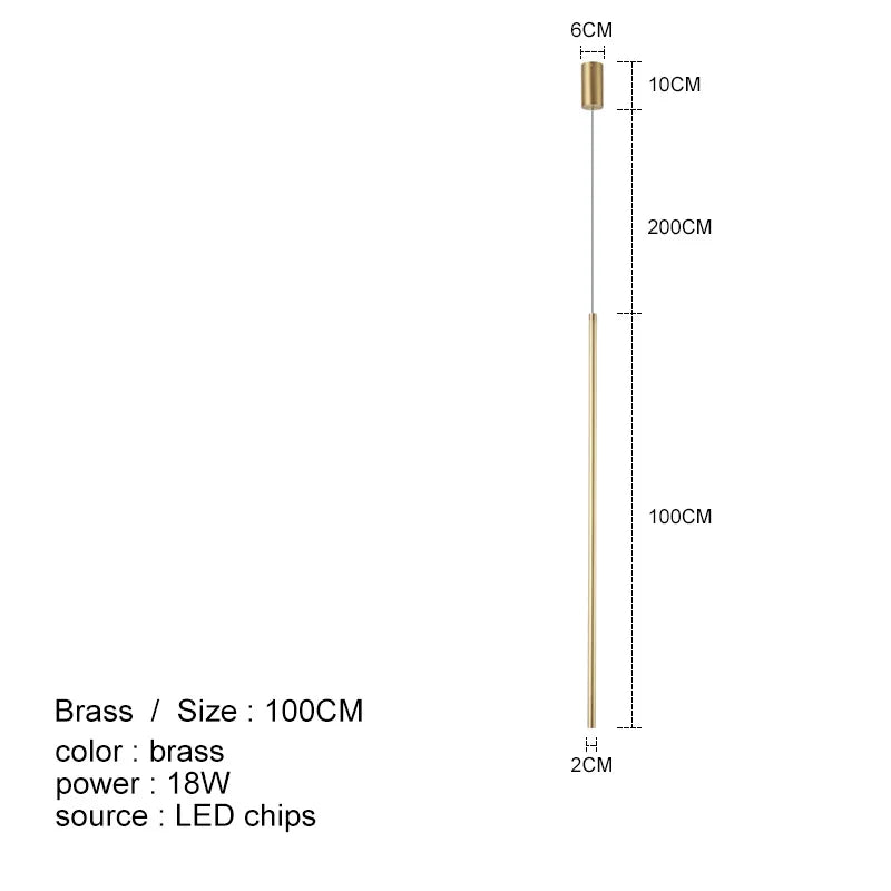 Nordic LED Line Chandelier