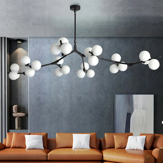 DecorBites™ Glass Ball LED Chandelier Molecular Pendant Lighting for Living Dining Bedroom