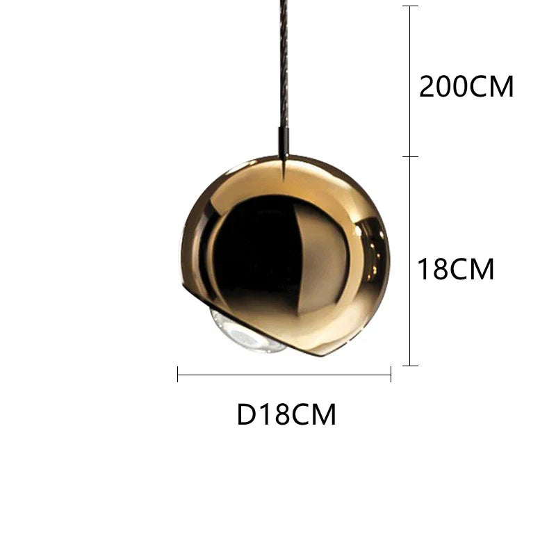 Gold Chrome Ball Pendant