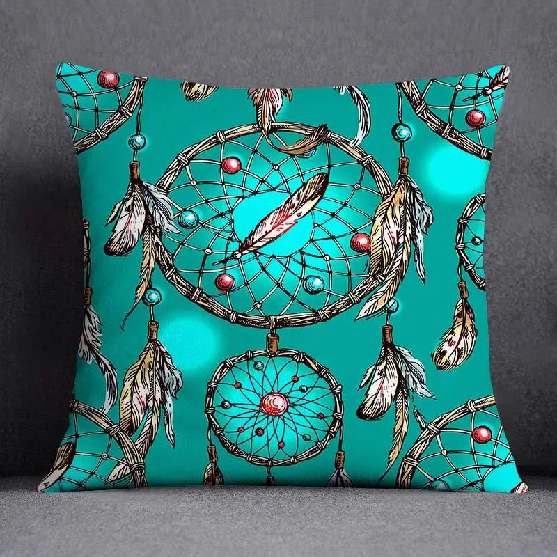 Nordic Leaf Pattern Pillowcase