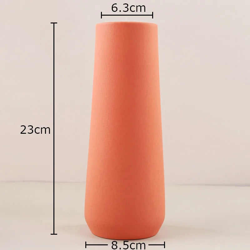 Gradient Cylinder Ceramic Vase