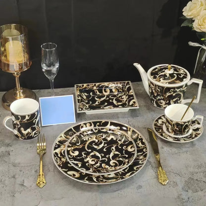 DecorBites™ Black Unicorn Series Kitchenware & Tableware Set