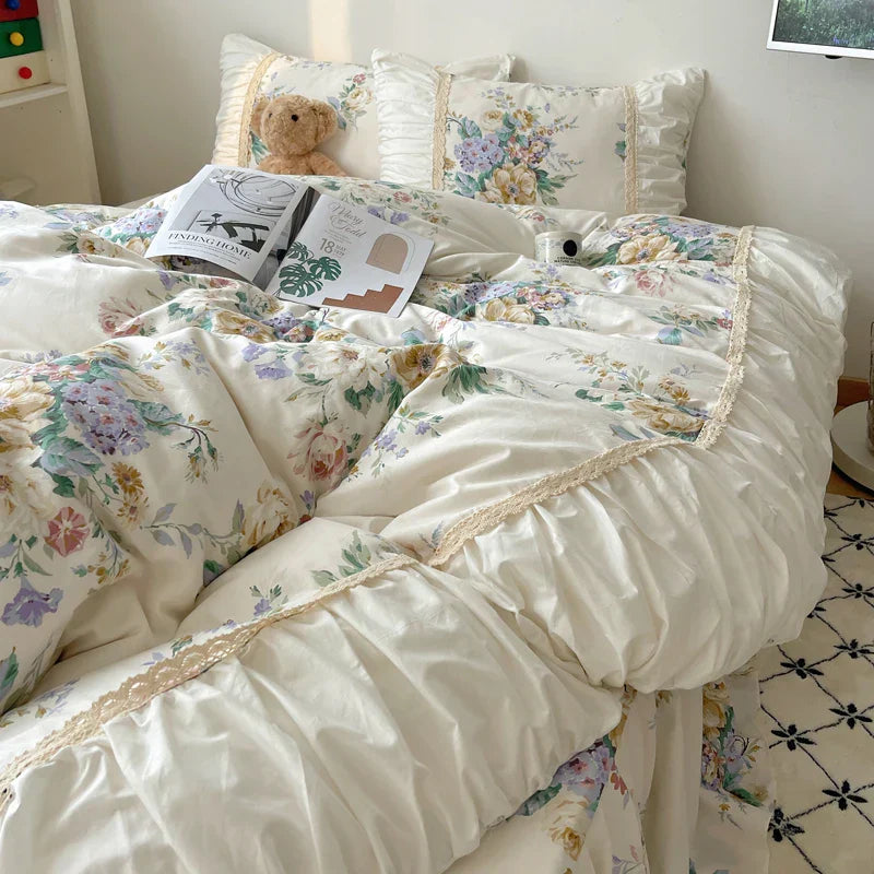 Floral Cotton Bedding Set 100 Percent Cotton 2X2.2m