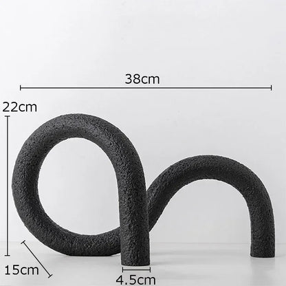 DecorBites™ Abstract Twisted Knot Sculpture for Room Aesthetics Decor