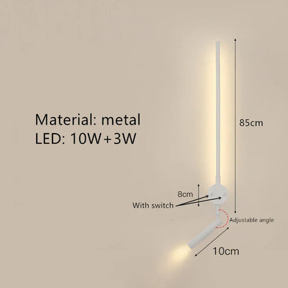 DecorBites™ Adjustable Angle LED Wall Lamp 3000K Sconces for Bedside Reading