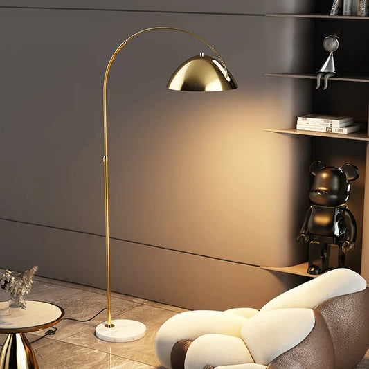 DecorBites™ LED Floor Lamp Gold Black Metal Minimalist Modern Living Room Light