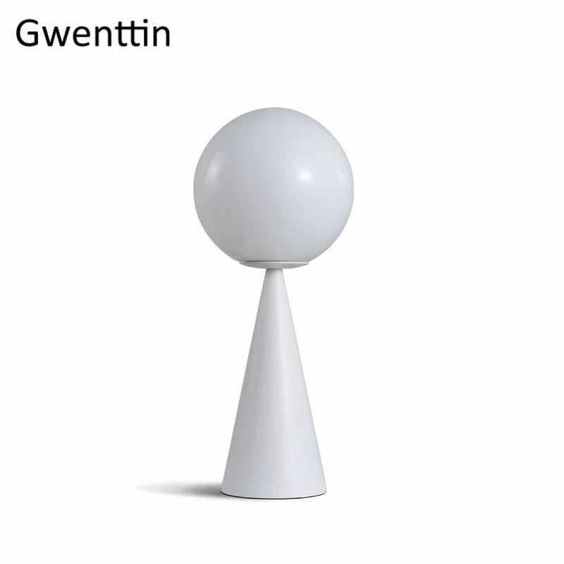 Gold Glass Ball Table Lamp