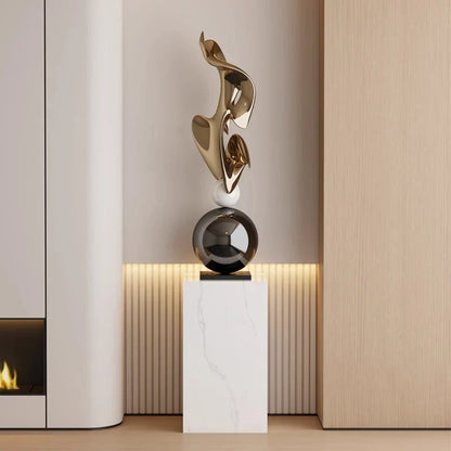 DecorBites™ Geometric Electroplating Art Sculpture for Modern Luxury Home Decor