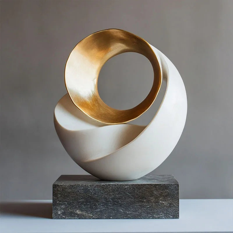 Gold Resin Geometric Figurines