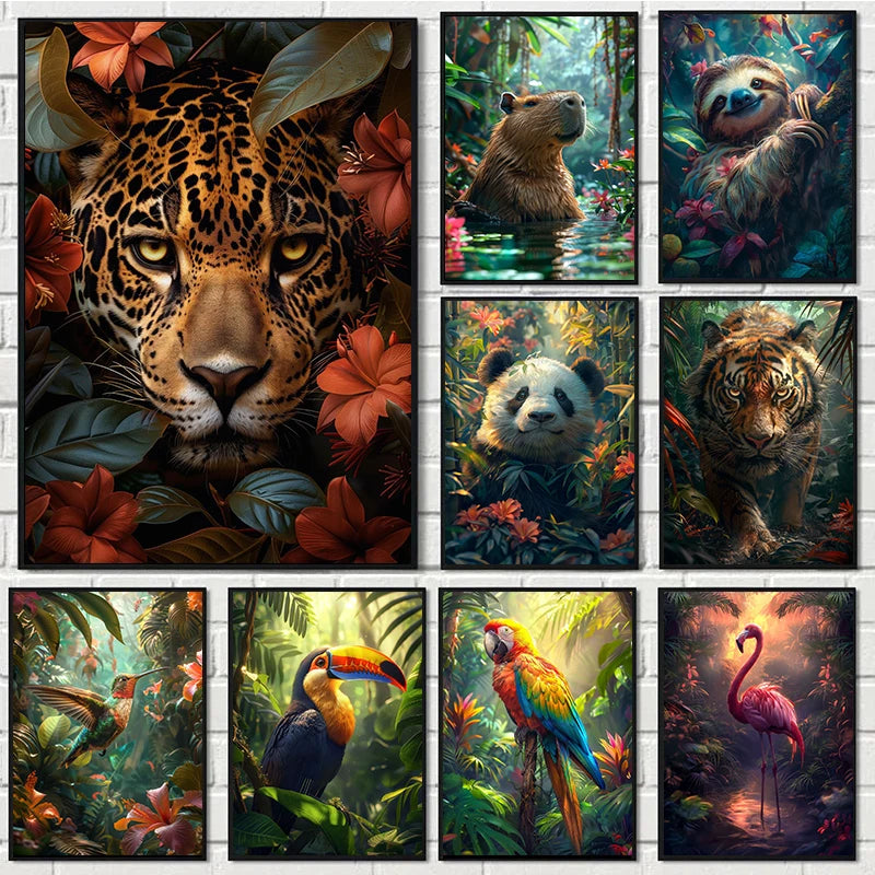 Animals Canvas Jungle Wall Art