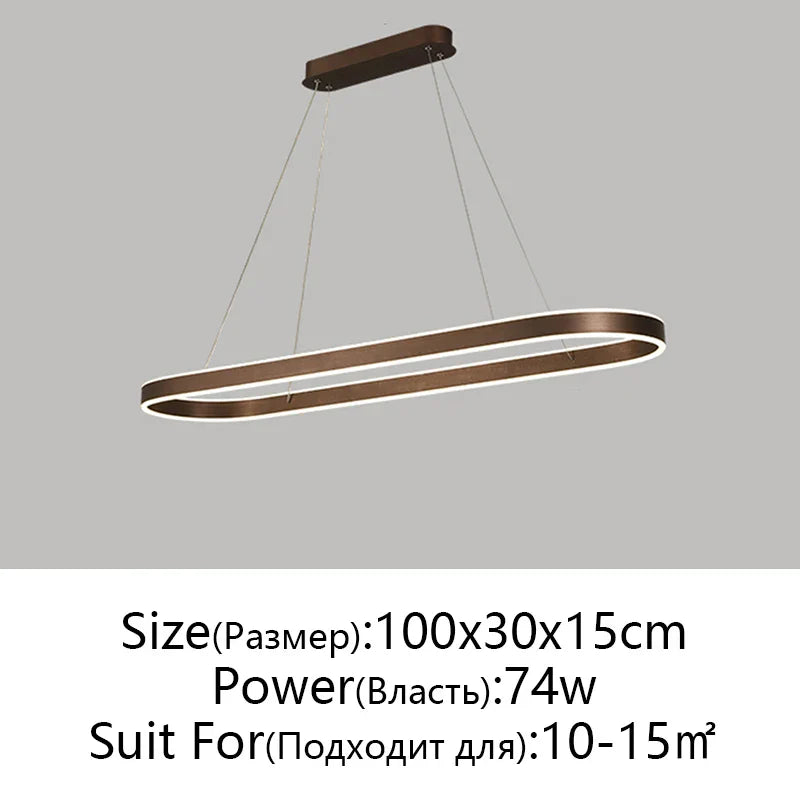 DecorBites™ LED Aluminum Ceiling Chandelier for Kitchen Living Room Modern Nordic Design