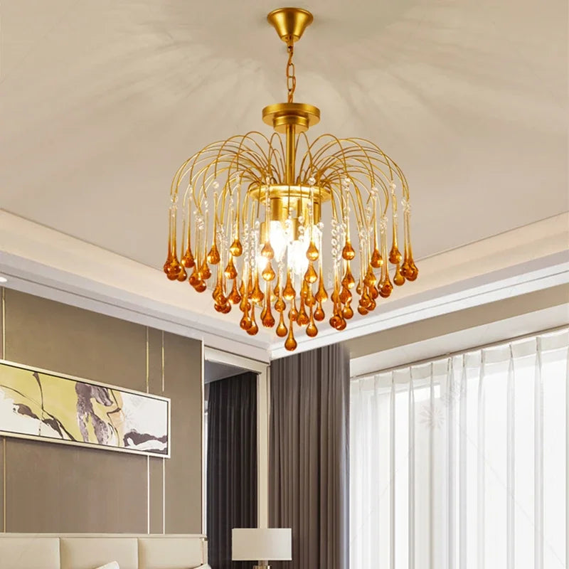 DecorBites™ Elegant Crystal Ceiling Chandelier for Stylish Home Decor