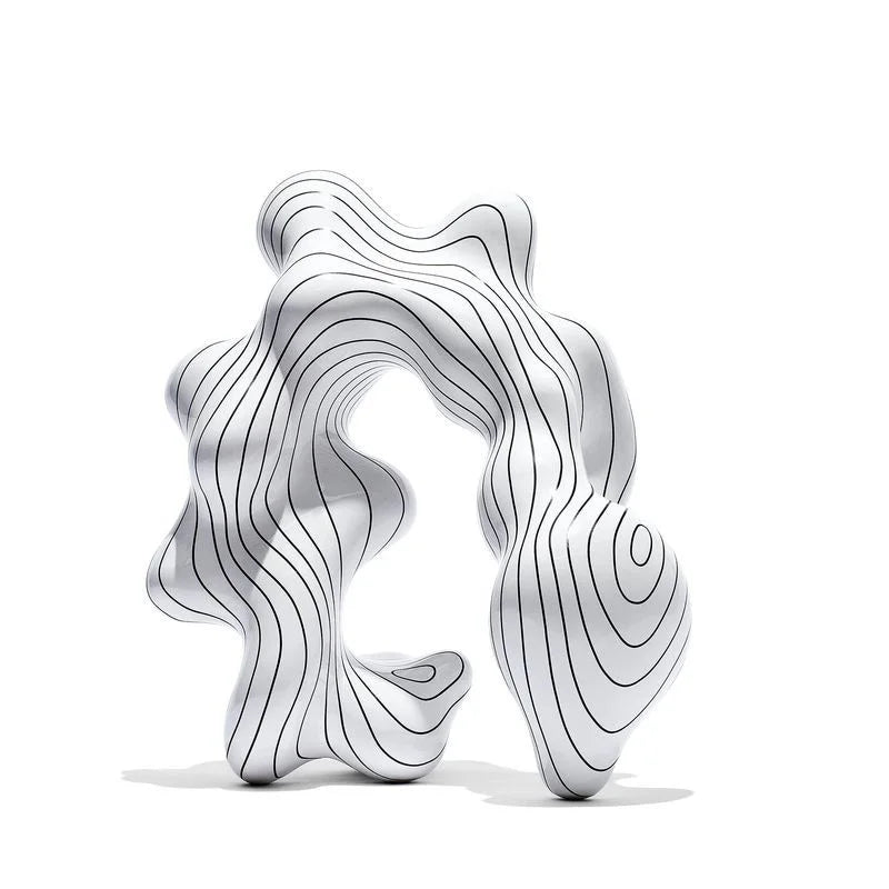 Striped Resin Abstract Figurine