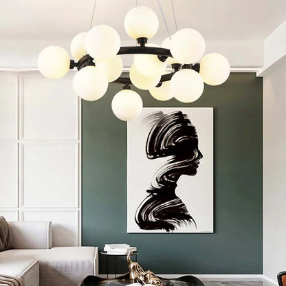 DecorBites™ Glass Ball LED Chandelier Modern Pendant Light for Home Decor