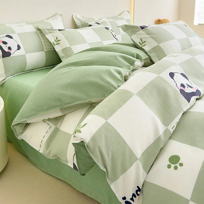DecorBites™ Cotton Printed Bedding Set: Thick & Cozy Single Bedclothes for Adults & Kids