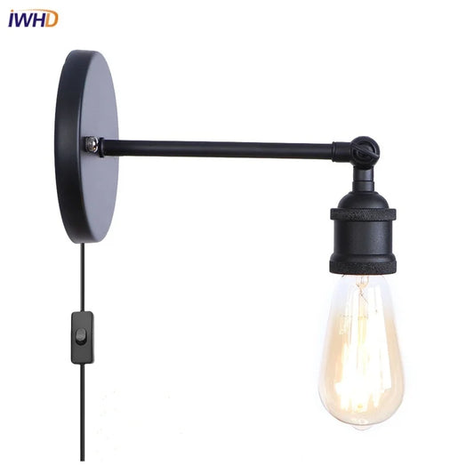 DecorBites™ Industrial Vintage Plug In LED Wall Light for Bathroom Mirror Stair Balcony