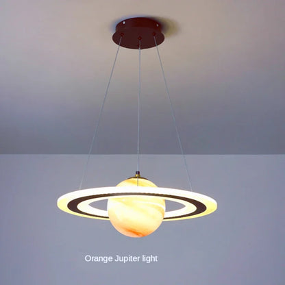 DecorBites™ Acrylic Planet LED Chandelier Earth Ball Decor Star Pendant Light