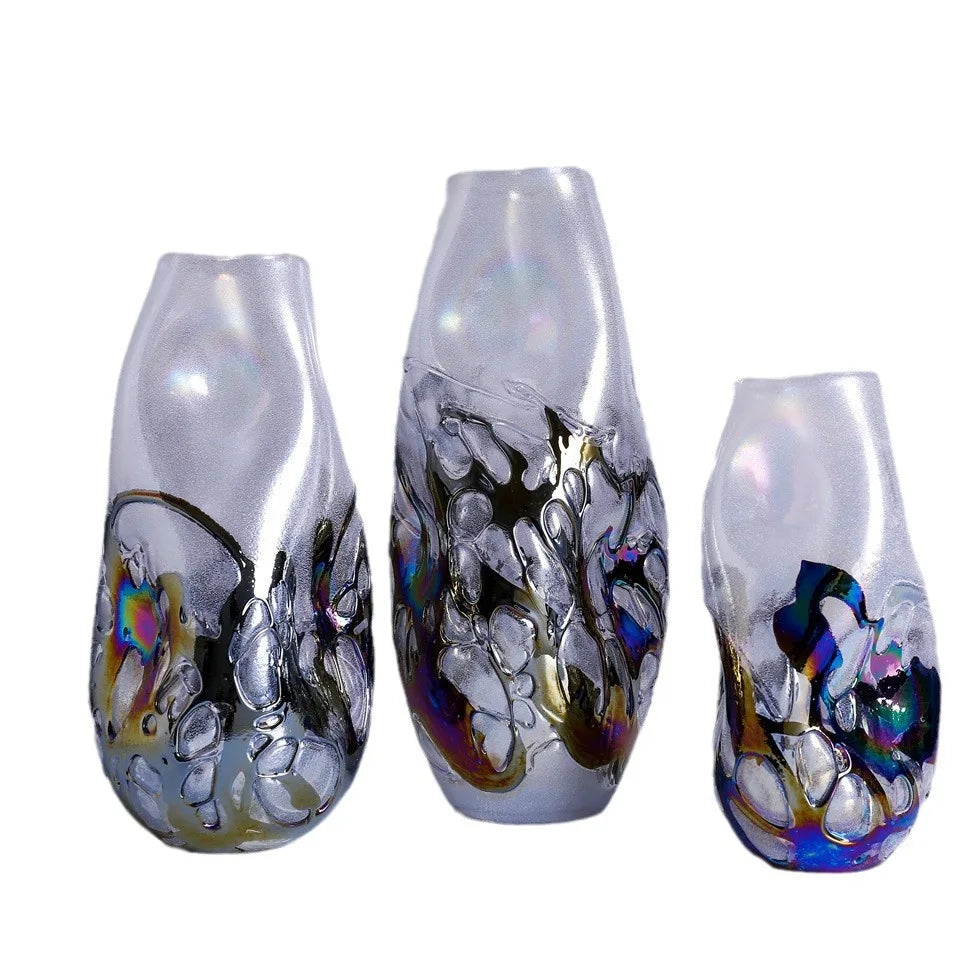 Gradient Glass Floral Vase